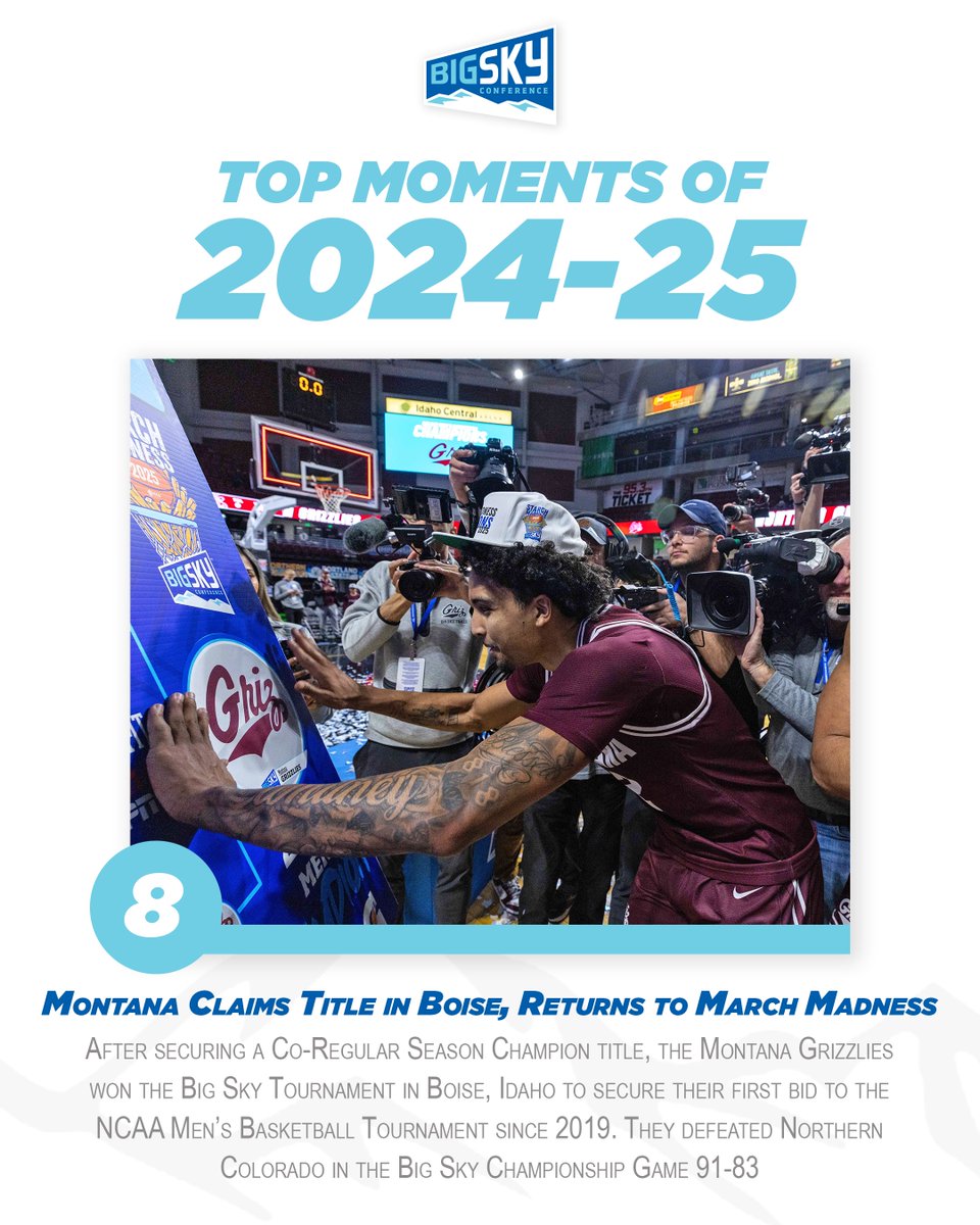2024-25 Top Moments Countdown 🏔️

#️⃣8️⃣ | Montana Men's Basketball Returns to March Madness

#ExperienceElevated