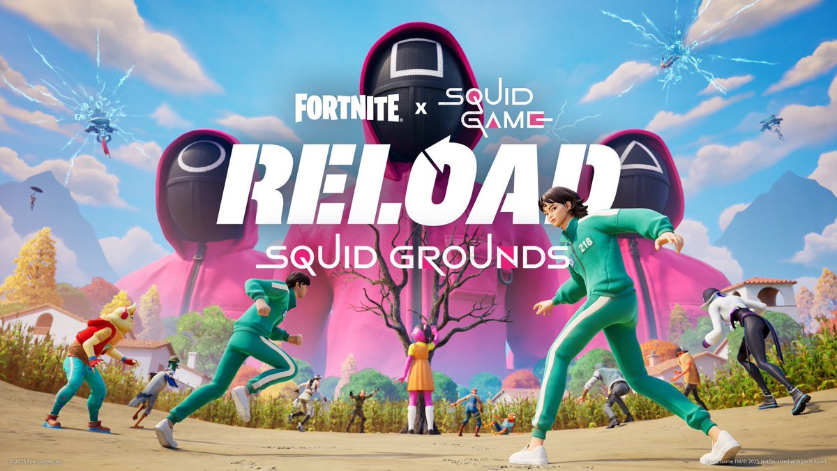 RELOAD RANKS WILL RESET ON FRIDAY WITH THE ARRIVAL OF THE SQUID GAME MAP!! 👀🔥

#Fortnite