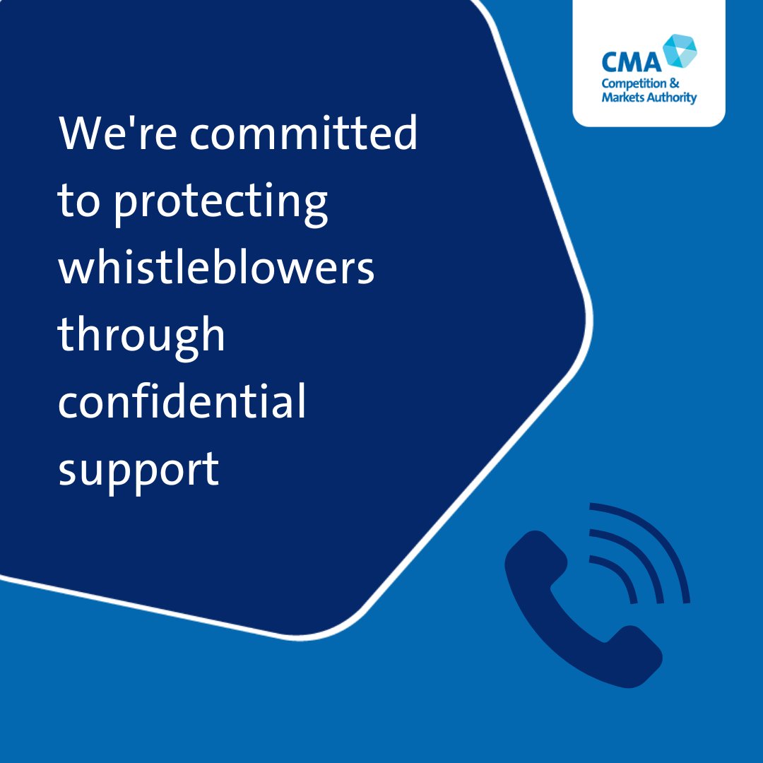 CMAgovUK's tweet image. This #WorldWhistleblowersDay, we’re recognising the role whistleblowers play in protecting people and businesses from harmful business practices.
If you have concerns about the activities of businesses or individuals, you can make a confidential report: gov.uk/guidance/make-…