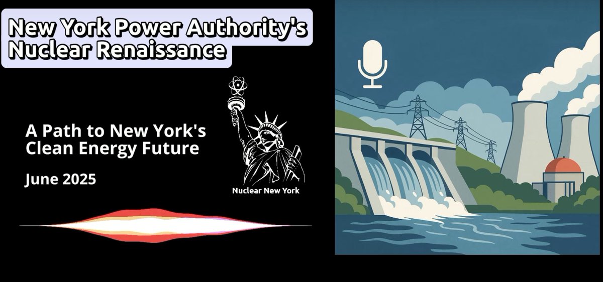 nuclearny's tweet image. NYPA is spearheading a #nuclear energy renaissance in New York State! Nuclear power is crucial for meeting clean energy goals, offering reliable, low-carbon electricity with a small footprint. NYPA's 1 GW build is a foundational step towards a much larger nuclear buildout.