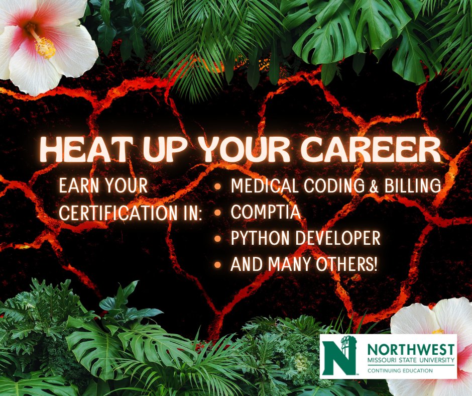 Northwest-KC (@nwmostate_kc) on Twitter photo Heat up your career this summer with a training from Northwest. To view a full list of trainings that Northwest offers, visit bit.ly/3QjRxqa. Heat up your career this summer with a training from Northwest. To view a full list of trainings that Northwest offers, visit bit.ly/3QjRxqa.