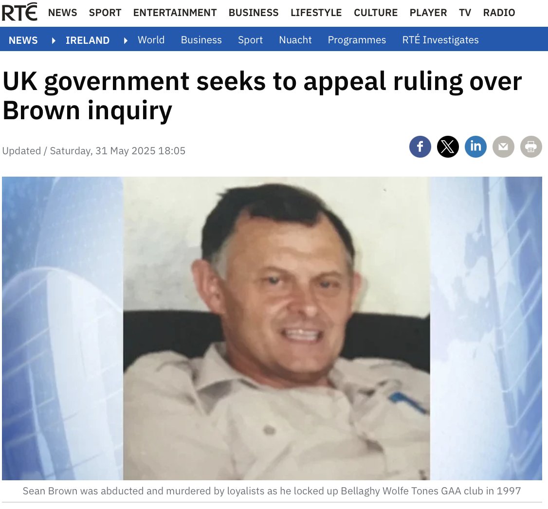 Britain proscribes Palestine Action as a terrorist organisation while also fighting a court order to hold an inquiry into its assassination of Sean Brown

Were this inquiry held we'd see there was/is no meaningful distinction between the British state and loyalist paramilitaries