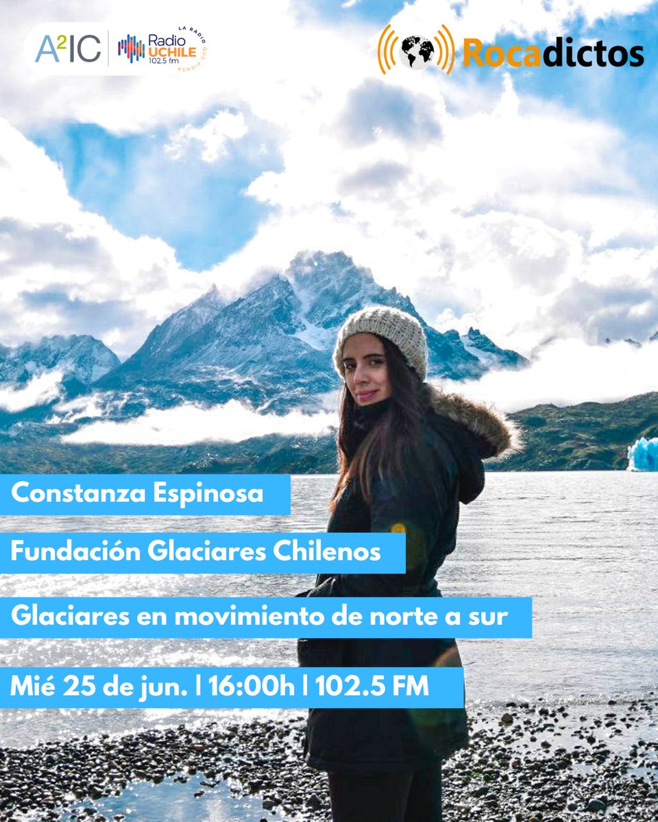 🔴 MIÉRCOLES: El equilibrio de los glaciares está siendo alterado. Para hablar sobre educación, conciencia y protección de estas masas de hielo, invitamos a Constanza Espinosa (<a href="/glaciares_ong/">Fundación Glaciares Chilenos</a>). ¡Sintoniza #ROCADICTOS!

🗓️25/06
⏰16:00h
🎙️102.5 FM
➡️radio.uchile.cl