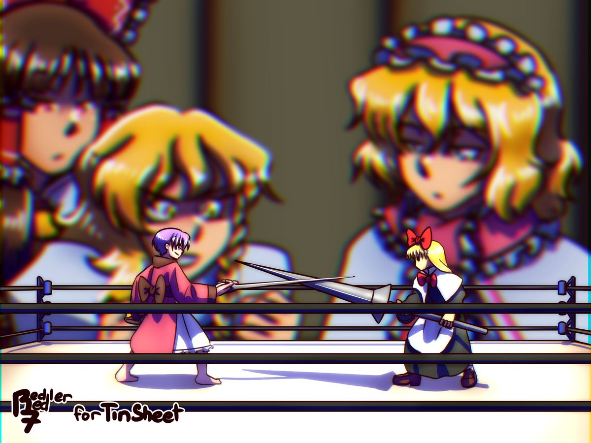 Little Princess vs Combat Puppet
Requested by TinSheet
Drawn during my June monthly art request stream
Afaik, Shanghai isn't fully autonomous, so Shinmy is technically fighting Alice in this scene
#東方Project #Touhou #少名針妙丸 #上海人形 #fanart