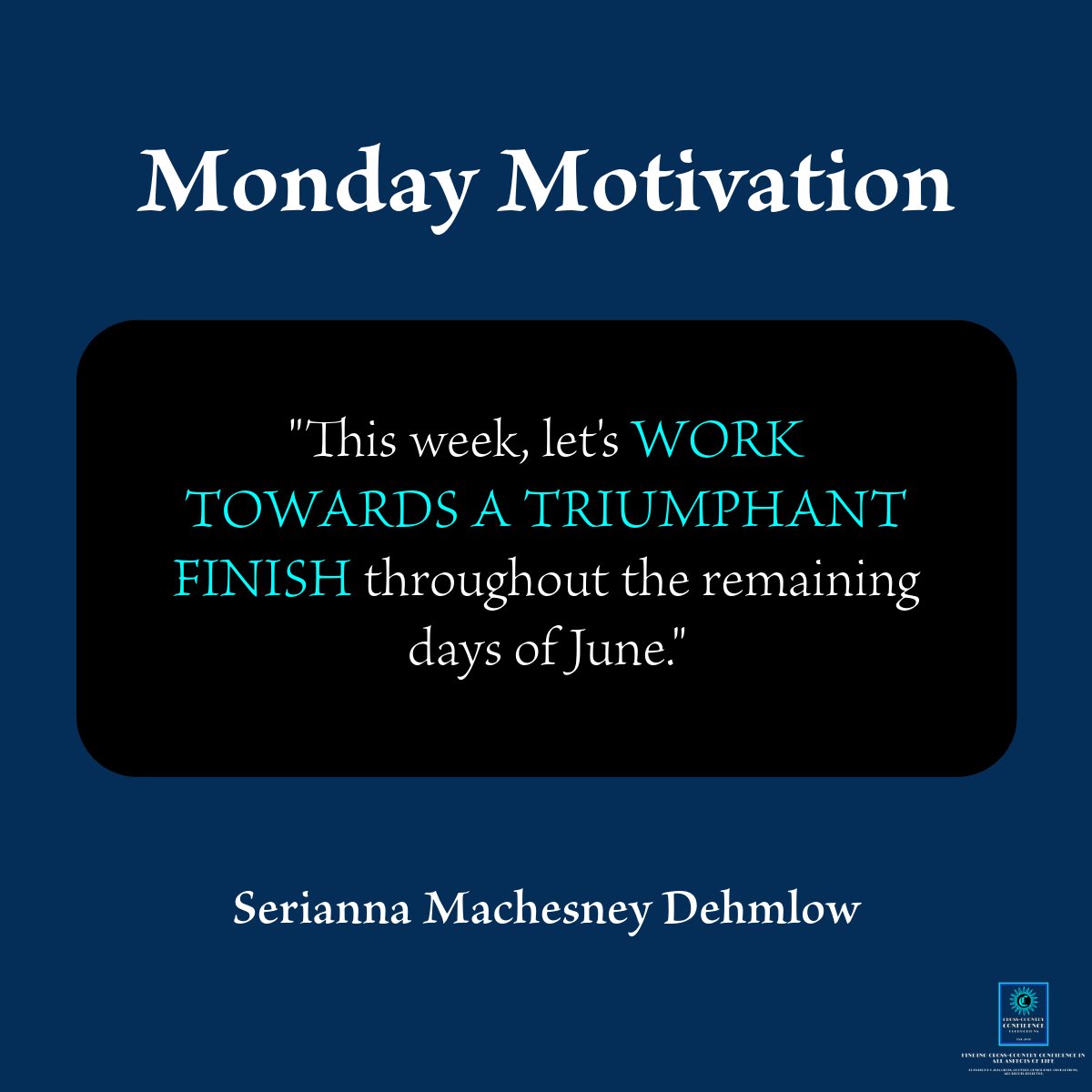 serimdehmlow's tweet photo. Happy Monday, everyone! ๐ค
โ Todayโs Question: How will you FINISH the last full week of June STRONG?
Be sure to let me know in the comments ๐ฌ below โฌ๏ธ!
#mondaymotivation #motivationalquotes #adobeexpress #monday #triumph #WorkWithPurpose #EndTheMonthStrong #SuccessMindset https://t.co/VfDgF10xl9