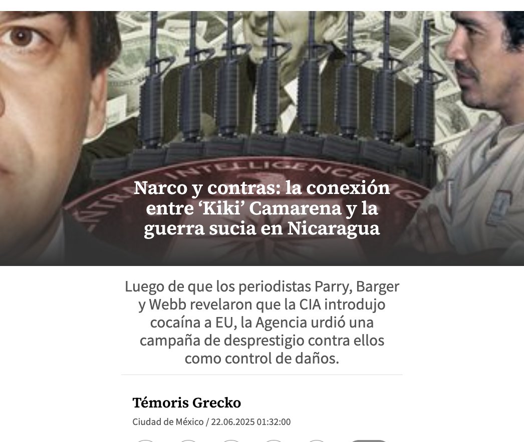 La historia no oficial del asesinato del agente de la DEA Kiki Camarena es la que lo conecta con los asesinatos físicos de los periodistas mexicanos Manuel Buendía y Javier Juárez Vázquez, y los “asesinatos de personaje”, es decir la destrucción de la reputación, de los