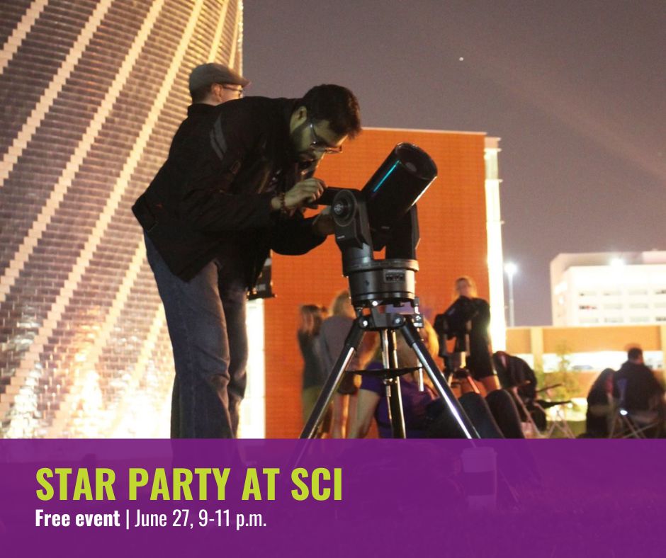Star parties are back for the season! Let’s study the stars, constellations and moon together. Join us for this free monthly event! Get all the info: sciowa.org/programs-and-e…