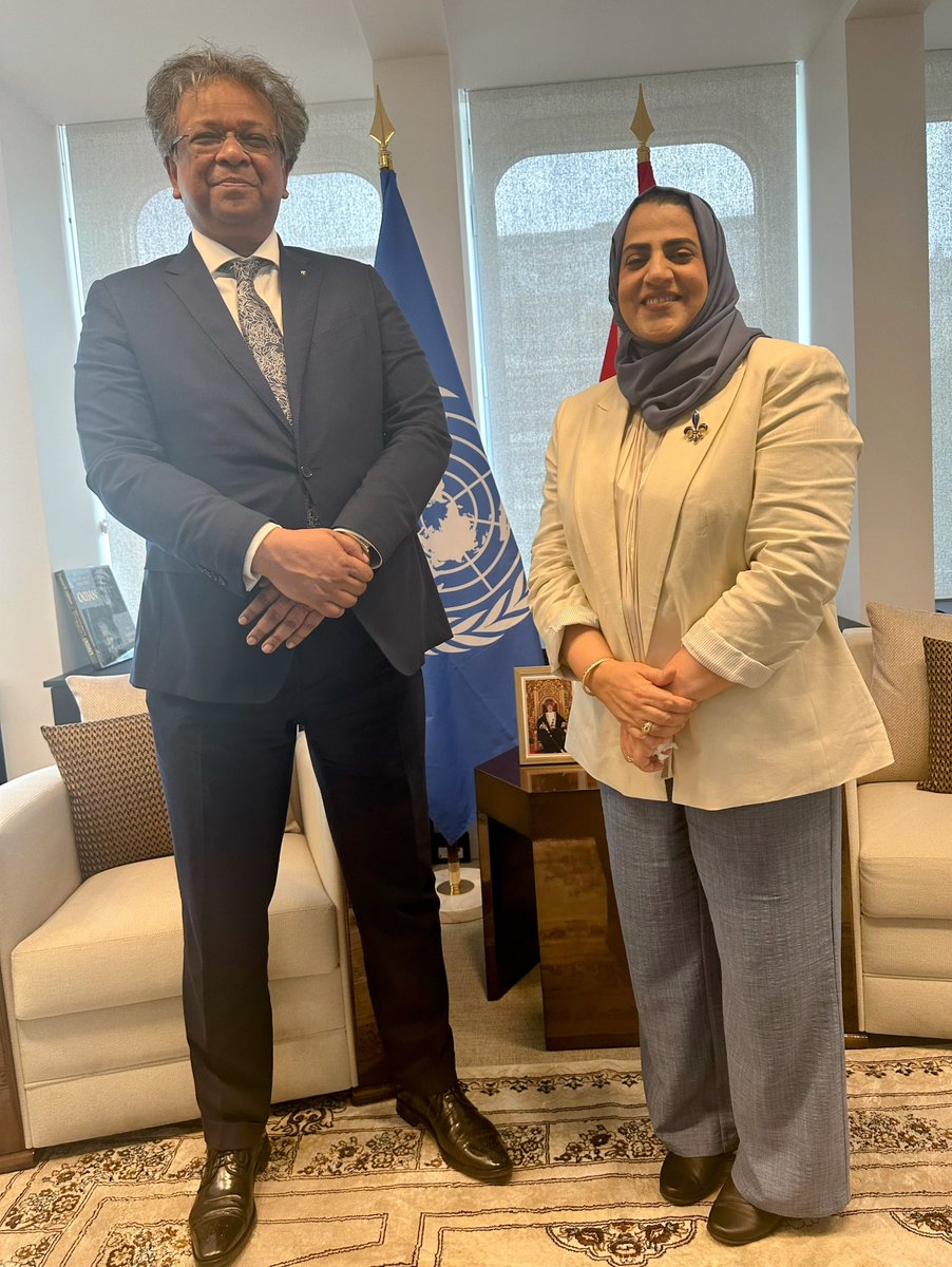 Today, H.E Ms. Amna Al Balushi, Ambassador, P.D of #Oman to UNESCO, received H.E. Mr.  Khondker M Talha, Ambassador of #Bangladesh to France and P.D of Bangladesh to UNESCO. The meeting focused on exploring ways to strengthen cooperation in areas of mutual interest within #UNESCO
