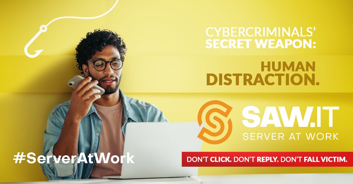 ServerAtWork's tweet image. 🖱️ One distracted click is all it takes. Cybercriminals exploit busy employees—not code. Train your team to spot red flags.
📩 Contact us to schedule a security review: bit.ly/3HOnRRS
#HumanFireWall #ITServiceProvider #ServerAtWork