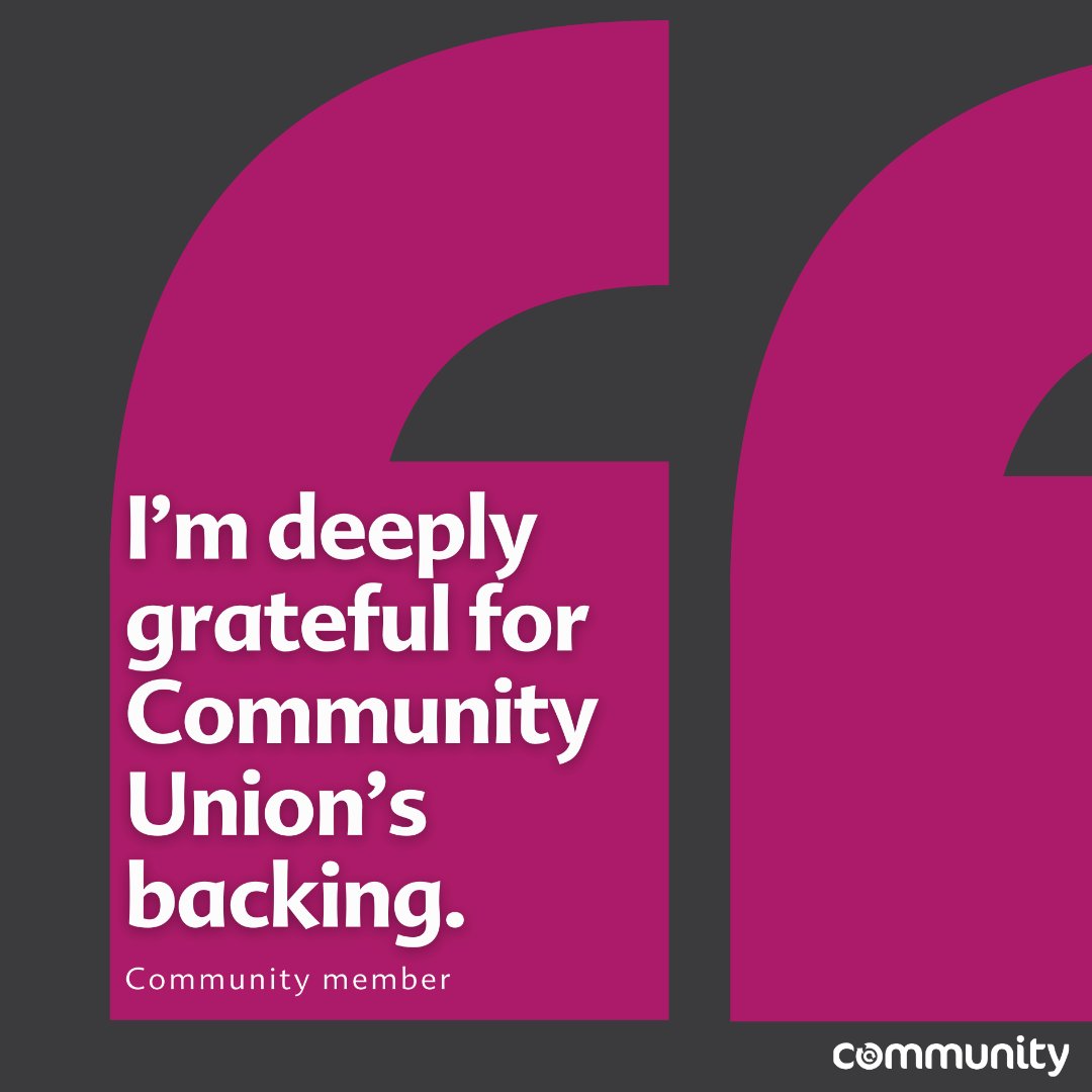 We will stand in your corner and back you when you need it most.

See what one of our members had to say after we represented them through a challenging process at work.👇

If you need any support, feel free to reach out: bit.ly/3H01Ajr