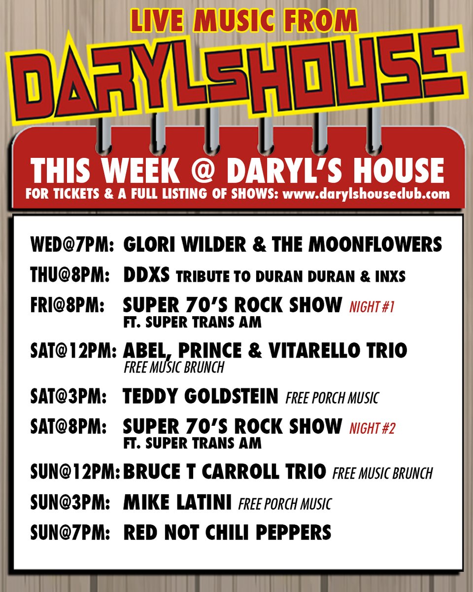 Visit our website SHOWS Page to get your tickets!
#gloriwilder #ddxs #durandurantribute #inxstribute #supertransam #teddygoldstein #brucetcarroll #mike latini #rednotchilipeppers