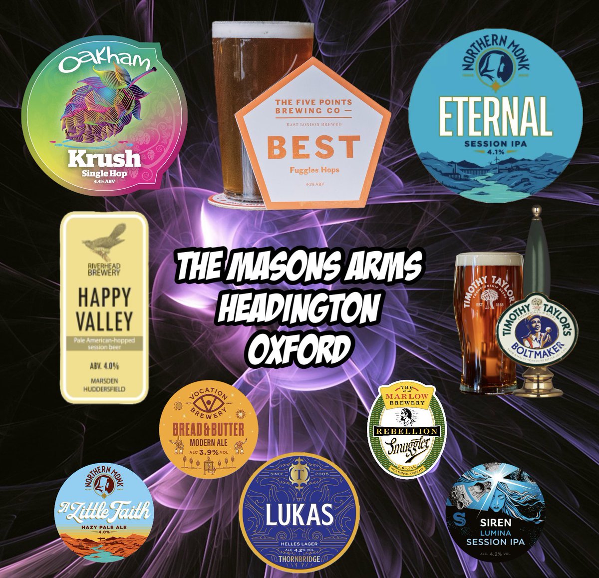 Chris Meeson (@chrismeeson) on Twitter photo This weeks line up <a href="/TheMasonsArmsHQ/">The Masons Arms</a> #headingtonquarry #headington #oxford #caskbeer #craftbeer # This weeks line up <a href="/TheMasonsArmsHQ/">The Masons Arms</a> #headingtonquarry #headington #oxford #caskbeer #craftbeer #
