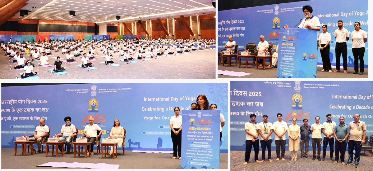 NPC INDIA (@npc_india_gov) on Twitter photo Sh. Amardeep Singh Bhatia, IAS, Secretary DPIIT & Chairman, NPC and Smt. Neerja Sekhar, IAS, DG, NPC along with NPC Officials participating in #InternationalYogaDay Celebration on 21st June 2025 at Bharat Mandapam, New Delhi <a href="/DPIITGoI/">DPIIT India</a> Sh. Amardeep Singh Bhatia, IAS, Secretary DPIIT & Chairman, NPC and Smt. Neerja Sekhar, IAS, DG, NPC along with NPC Officials participating in #InternationalYogaDay Celebration on 21st June 2025 at Bharat Mandapam, New Delhi <a href="/DPIITGoI/">DPIIT India</a>