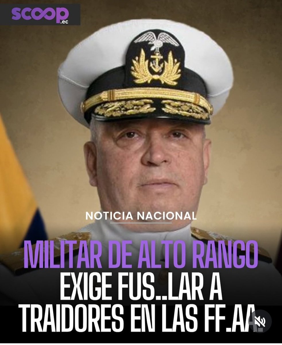 Muy de acuerdo con el vicealmirante Enrique Aristizábal es hora de depurar las <a href="/FFAAECUADOR/">Fuerzas Armadas del Ecuador</a> <a href="/PoliciaEcuador/">Policía Ecuador</a> mandarlos al paredón si es necesario. Todo esta contaminado y ya es hora de una limpieza total <a href="/JohnReimberg/">John Reimberg</a> <a href="/MinInteriorEc/">Ministerio del Interior Ecuador 🇪🇨</a> mano dura, cero tolerancia