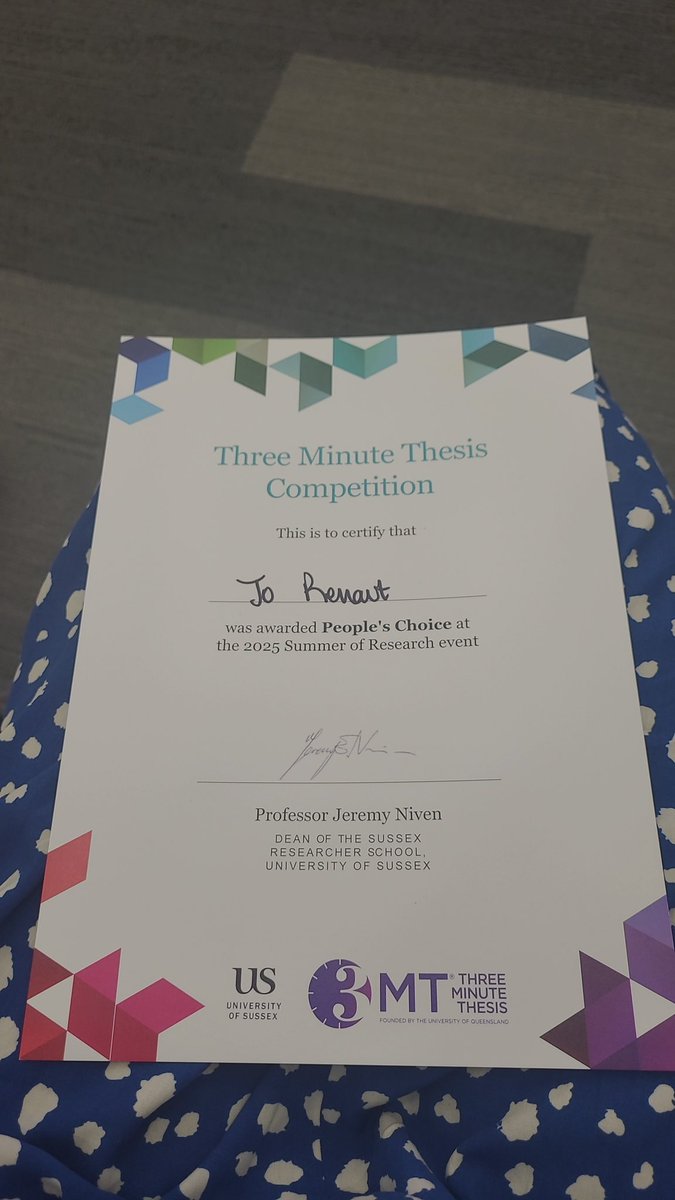 Biochemistry & Biomedicine @ University of Sussex (@biochembiomedus) on Twitter photo Many congratulations to <a href="/RenautJo/">Jo Renaut</a>, final year <a href="/SoCoBioDtp/">South Coast Biosciences DTP</a> PhD student in the <a href="/FrancesPearl2/">Frances Pearl</a> lab, who won the People’s Choice category at the <a href="/SussexUni/">University of Sussex</a> 3 Minute Thesis final last week presenting ‘Synthetic Lethality: Finding Cancer’s Hidden Vulnerabilities to Save Lives’. 👏👏👏 Many congratulations to <a href="/RenautJo/">Jo Renaut</a>, final year <a href="/SoCoBioDtp/">South Coast Biosciences DTP</a> PhD student in the <a href="/FrancesPearl2/">Frances Pearl</a> lab, who won the People’s Choice category at the <a href="/SussexUni/">University of Sussex</a> 3 Minute Thesis final last week presenting ‘Synthetic Lethality: Finding Cancer’s Hidden Vulnerabilities to Save Lives’. 👏👏👏