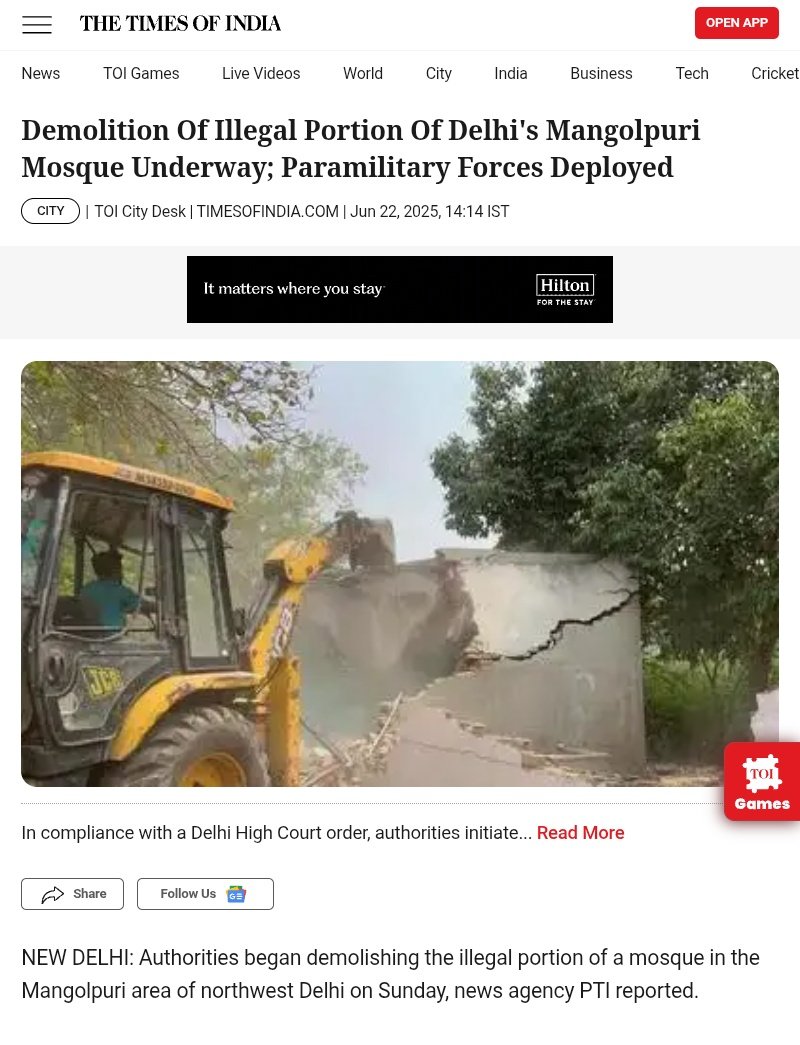 If illegal constructions can be rightfully demolished in Delhi under the law, then why is the same legal standard not applied in Manipur?
Manipur hosts a growing number of illegal villages, unauthorized churches, and a significant presence of illegal immigrants—yet, decisive