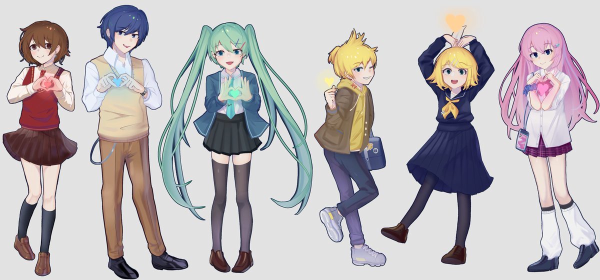 aditor_123456's tweet image. ❤️💙💚🧡💛🩷
#MEIKO #KAITO #初音ミク #鏡音レン #鏡音リン #巡音ルカ
