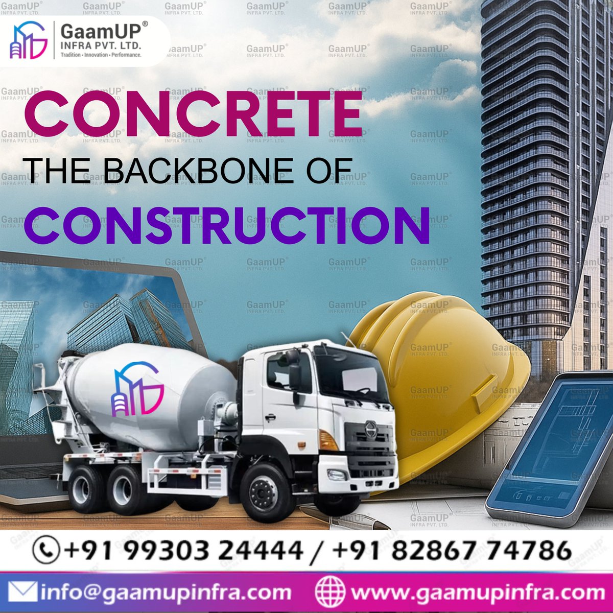 Gaamup_infra's tweet image. Strong foundations, iconic skylines – it all begins with concrete. 💪🏗️
From design to delivery, it’s the material that #structuralstrength #ConcretePower #ConstructionLife #BuildingTheFuture #CivilEngineering #InfrastructureMatters #GaamUpInfra #ReadyMixConcrete