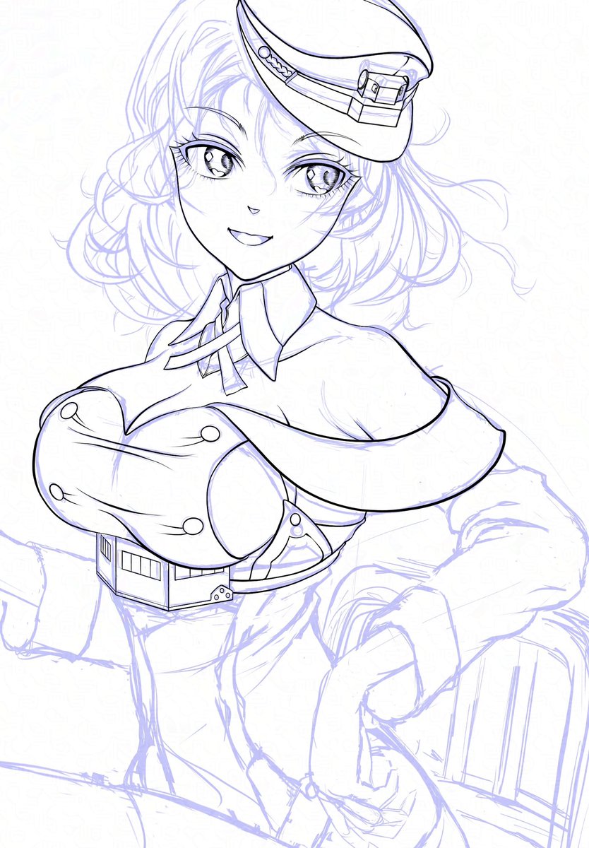 「なにか描きはじめました この絵は…「彼女らしさ」に重点をおいて描いていきます。」|おかめのイラスト