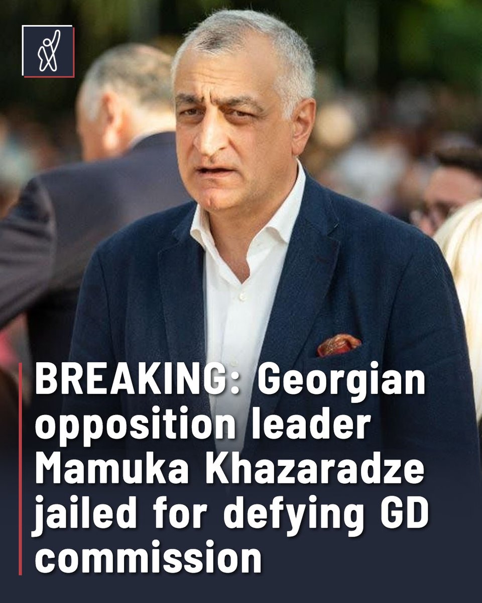 Georgian Dream regime has sentenced opposition leader Mamuka Khazaradze to eight months in prison and barred him from holding public office for two years after he refused to participate in a controversial parliamentary commission led by the ruling Georgian Dream party. The