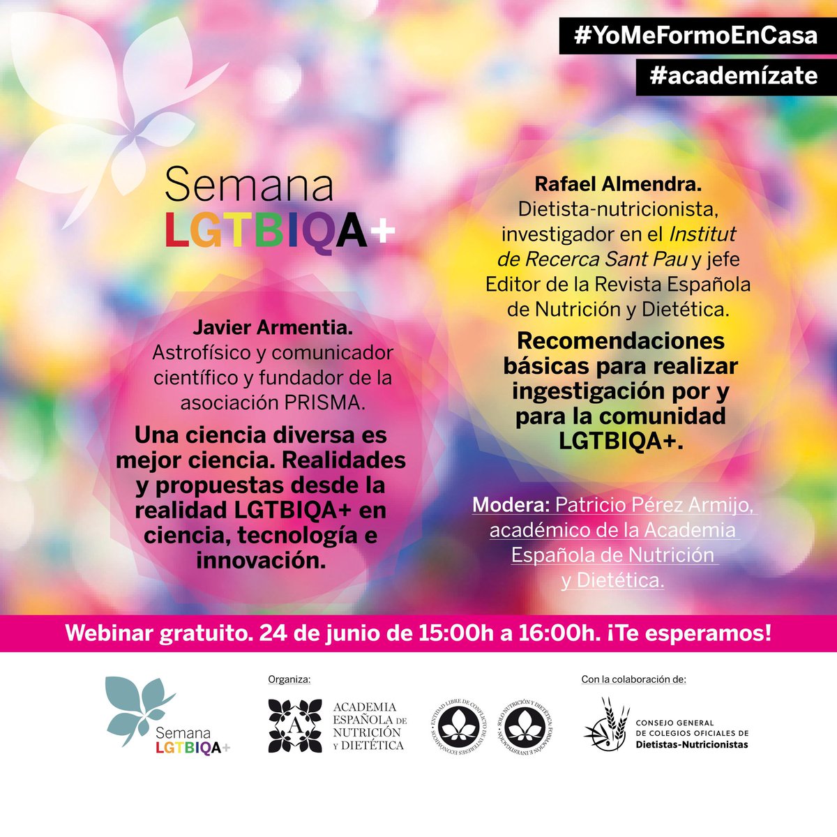 beatrizcalidad's tweet photo. ¡No puedes faltar!
📌 Online
📅 24 de junio
🕒 15h
✏️Puedes apuntarte en https://t.co/PiK97JvLcJ
#YoMeFormoEnCasa
#academízate
#SemanaLGTBIQA+
@aedninforma https://t.co/tBubM4nXdH