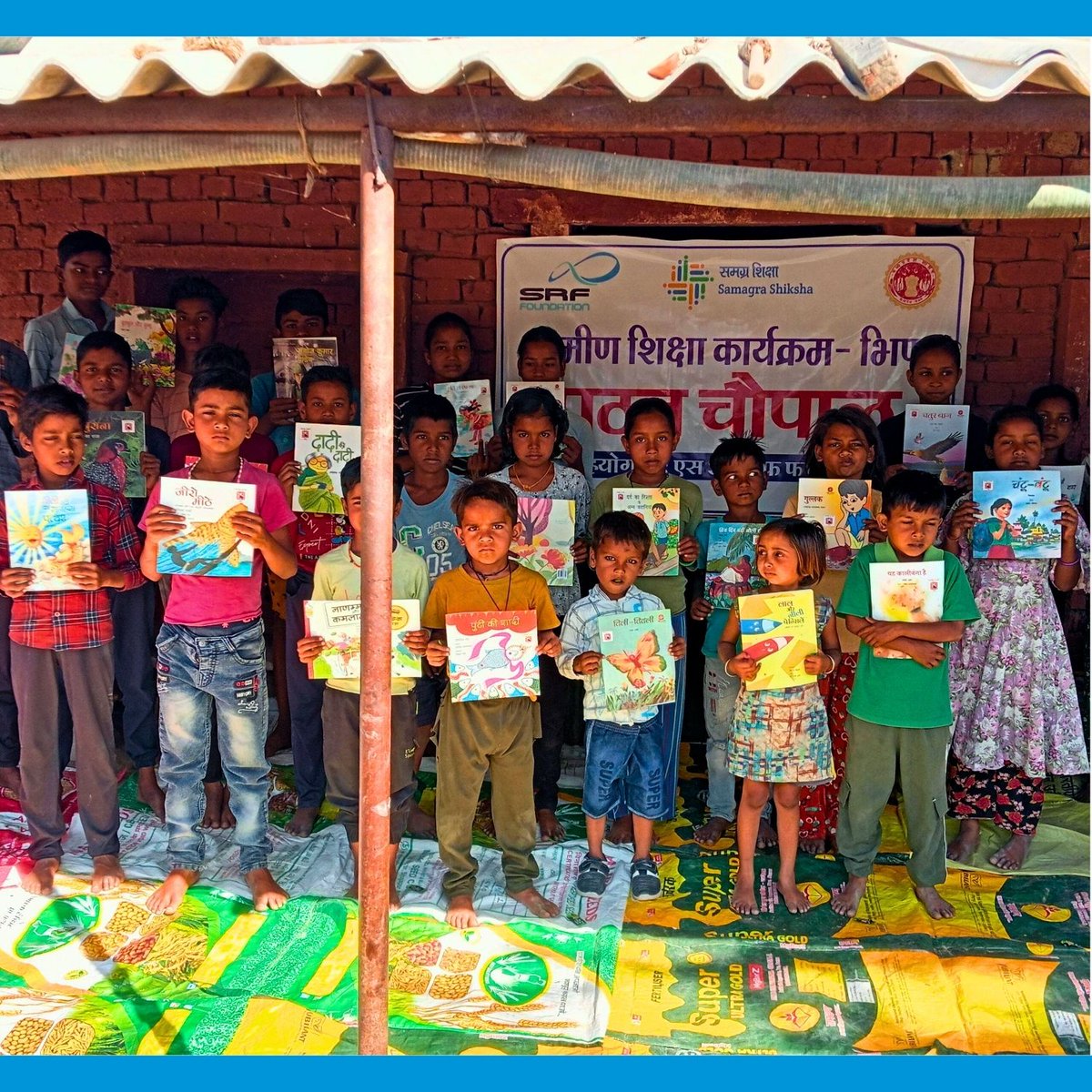 Under the Rural Education Program, SRF Foundation is fostering a love for reading in Bhind villages like Chhimka, Birkhadi, Sherpur, Gurikha &amp; Endori through Pathan Chaupal and community libraries—building literacy, critical thinking &amp; community learning.
#SRFFoundation