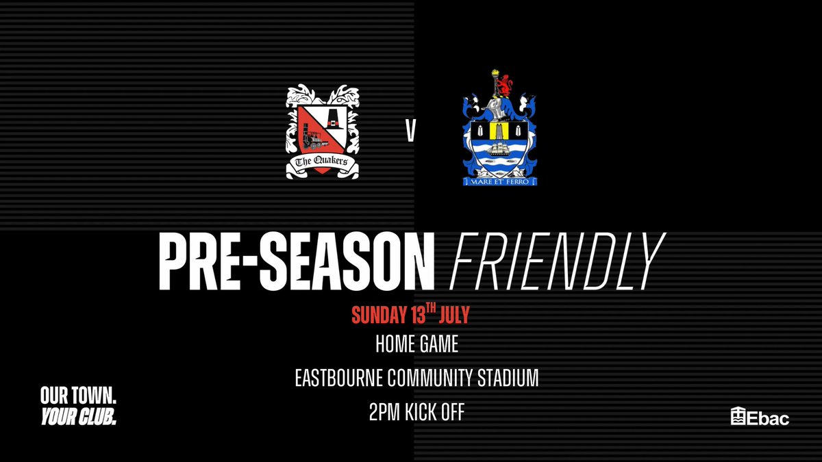 Darlington F.C Women (@quakerwomen) on Twitter photo β½οΈ Pre-Season Friendly β½οΈ
After Darlingtonβs opening fixture of pre season on Sunday 6th July. They will be back at the Eastbourne Community Stadium a week later when they welcome <a href="/RedcarFc/">Redcar Town Ladies FC</a> on Sunday 13th July.
<a href="/Official_Darlo/">Darlington FC</a> β«οΈβͺοΈ β½οΈ Pre-Season Friendly β½οΈ
After Darlingtonβs opening fixture of pre season on Sunday 6th July. They will be back at the Eastbourne Community Stadium a week later when they welcome <a href="/RedcarFc/">Redcar Town Ladies FC</a> on Sunday 13th July.
<a href="/Official_Darlo/">Darlington FC</a> β«οΈβͺοΈ