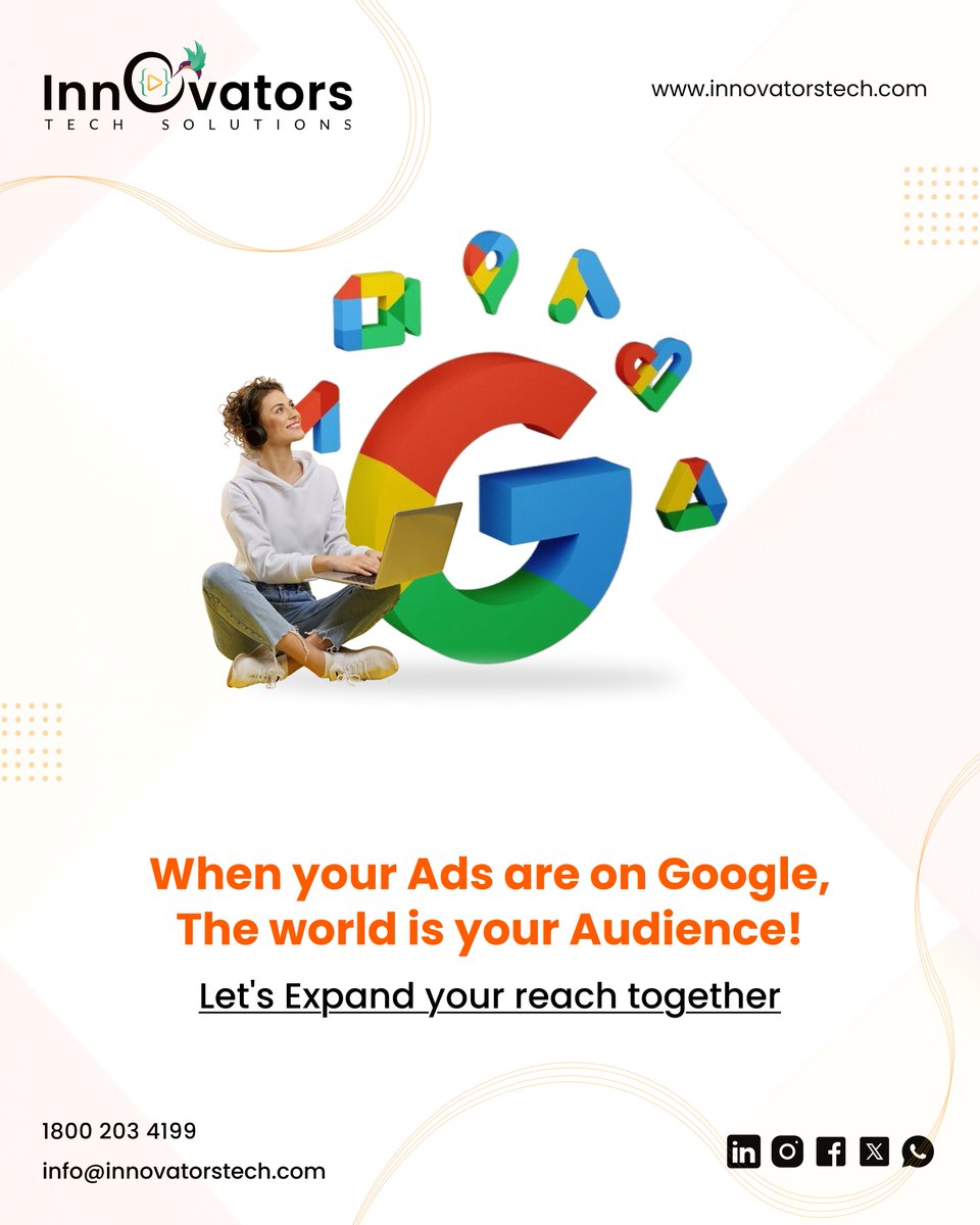 InnovatorsTechs's tweet photo. When your ads are on Google, the world is your audience — and the USA is your biggest market.
At Innovators Tech Solutions, we help U.S. businesses put their brand right where customers are searching — on Google.

 #GoogleAdsUSA #DigitalMarketingExperts https://t.co/QnCx5hPoys