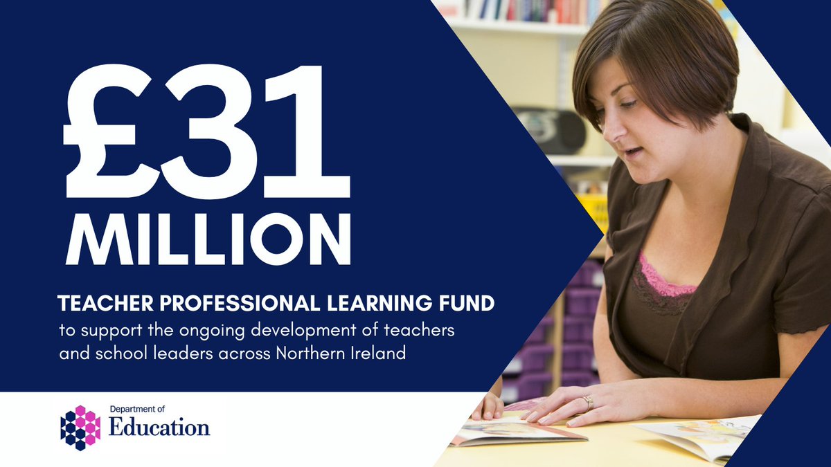 Education NI (@education_ni) on Twitter photo Education Minister <a href="/paulgivan/">Paul Givan</a> has announced a £31 million investment in a landmark Teacher Professional Learning Fund (TPL) over the next three years.
The TPL Fund aims to ensure all schools can access high-quality professional learning providing schools with dedicated funding Education Minister <a href="/paulgivan/">Paul Givan</a> has announced a £31 million investment in a landmark Teacher Professional Learning Fund (TPL) over the next three years.
The TPL Fund aims to ensure all schools can access high-quality professional learning providing schools with dedicated funding