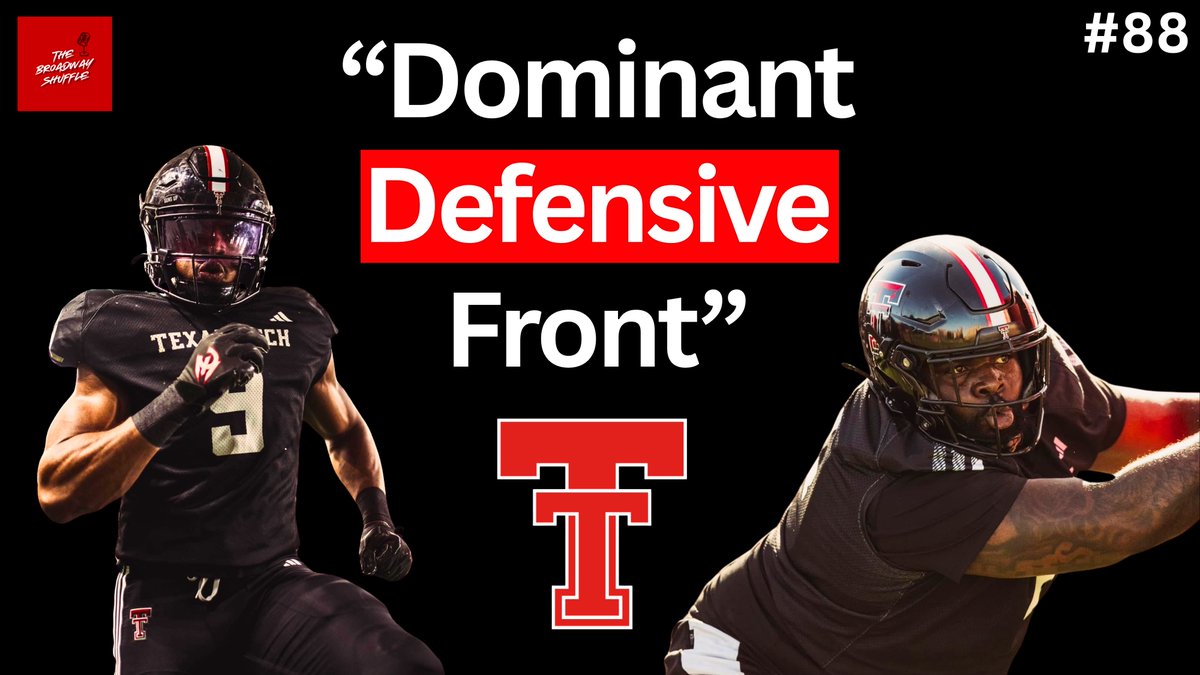 Today on The Broadway Shuffle:

- Does #TexasTech have the best DL in #CFB?
- Best #RedRaider Defensive Line ever?
- Party in the backfield in 2025.

Find us on YouTube, Spotify, Apple.

youtu.be/gpuJYuoJgm4 

#WreckEm #GunsUp #CollegeFootball #Big12