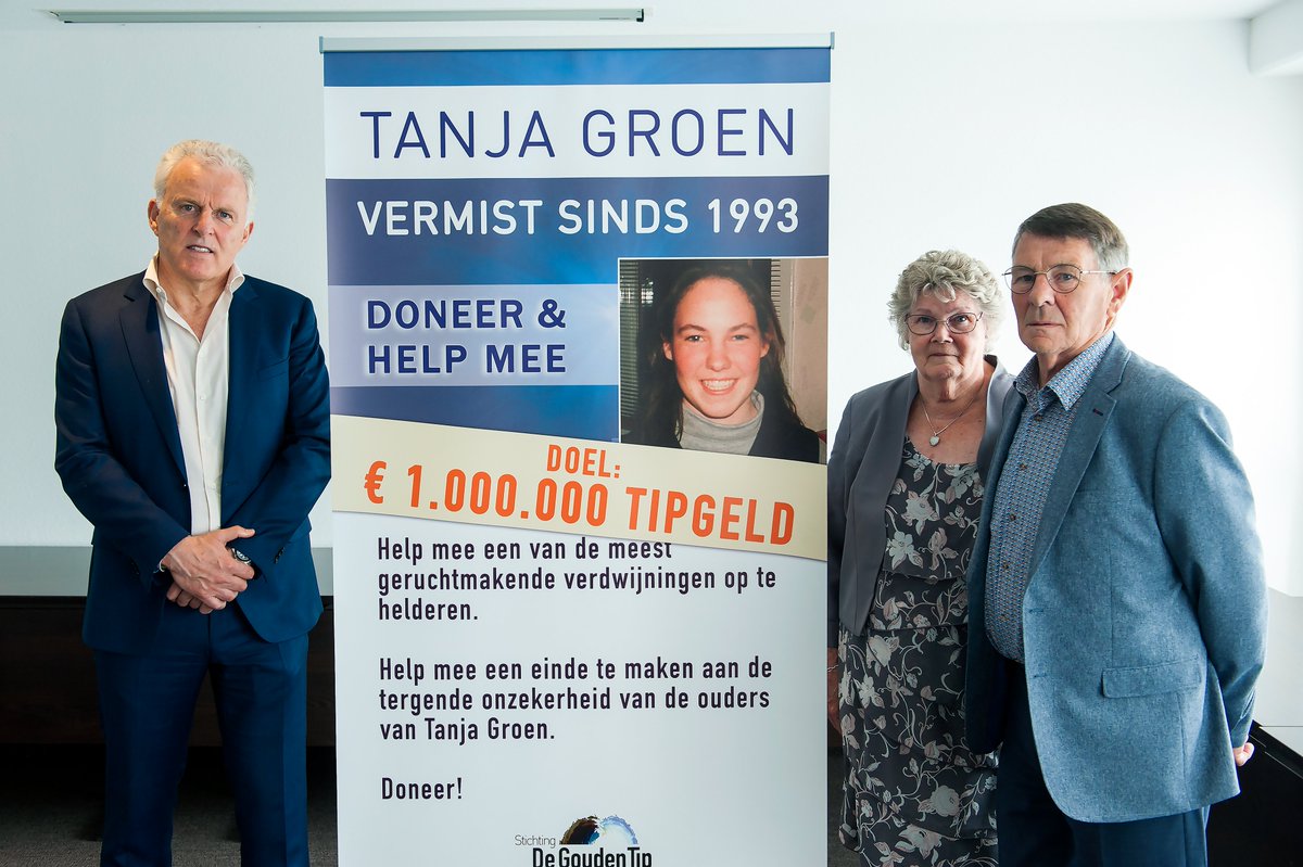 Vandaag zou Tanja Groen 50 jaar zijn geworden. Ze wordt al 32 jaar vermist.
Exact 4 jaar geleden begon Peter 'Stichting De Gouden Tip' om haar thuis te brengen. We blijven zoeken! Weet jij iets? Meld het! Voor Tanja en alle andere coldcases waarop families wachten op antwoorden.