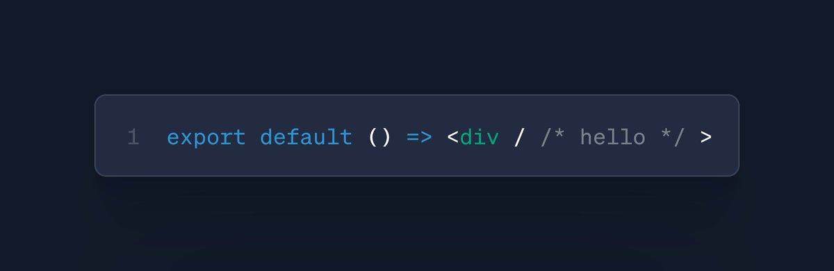 magic_akari's tweet image. Today I learned: Did you assume the self-closing `/>` in JSX is a single, indivisible token?
Actually, the following code is perfectly valid JSX
