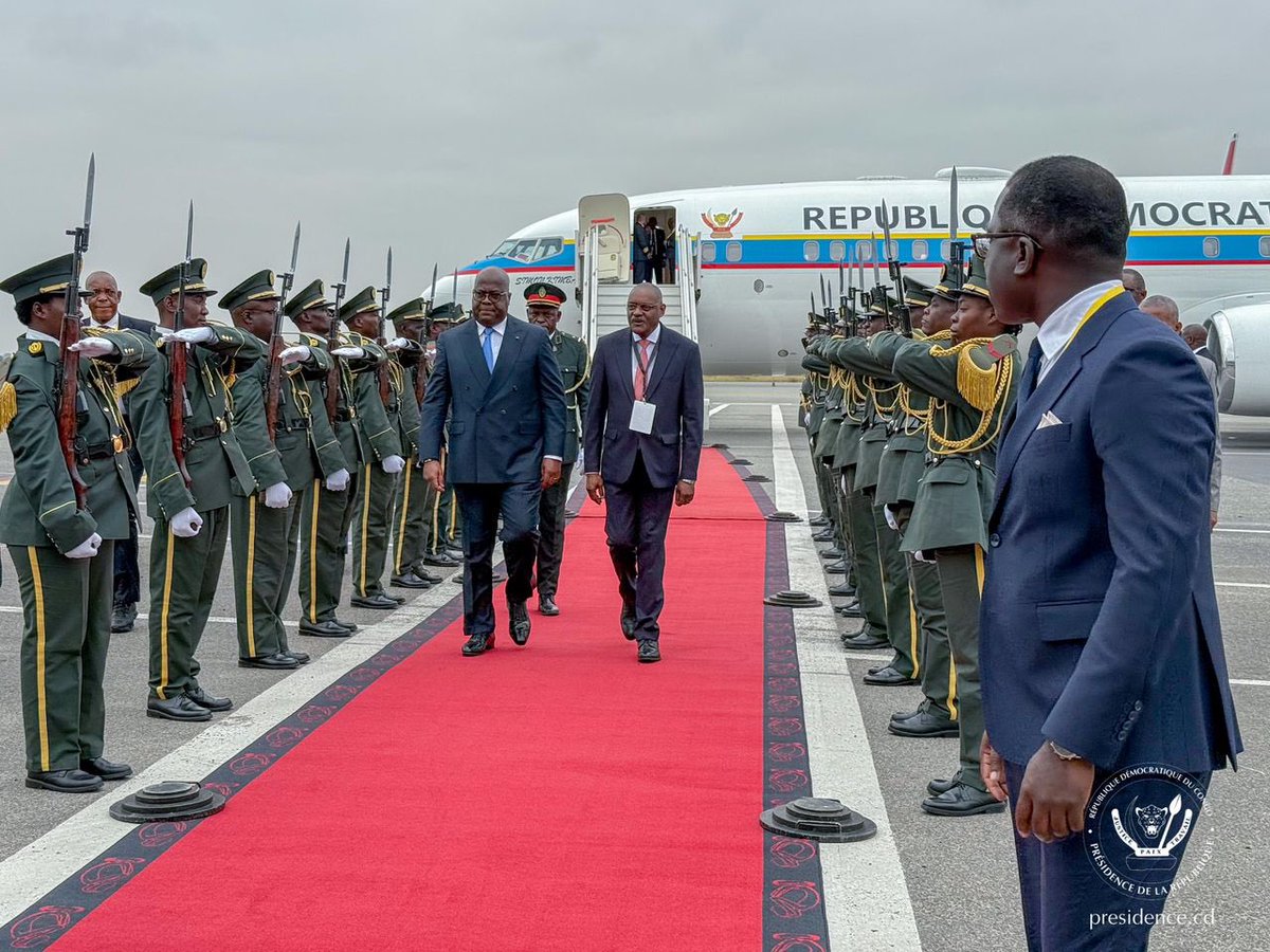 Kongo_360's tweet photo. 🇨🇩 Le Président Félix Tshisekedi est à Luanda 🇦🇴 pour le #USAfricaSummit2025. Il intervient sur le projet du #CorridorDeLobito, axe stratégique soutenu par les 🇺🇸 via le PGII. Des rencontres bilatérales sont prévues, dont avec Massad Boulos.
#RDC #Tshisekedi #PGII #CCA2025 https://t.co/3f3B6q2iZR