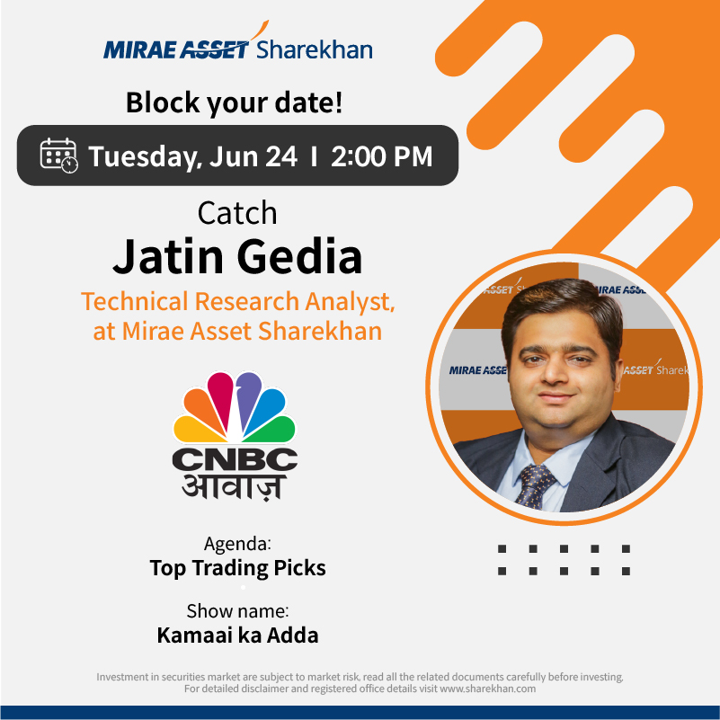 Gain valuable market insights from Mr. jatingedia , Technical Research Analyst from Mirae Asset Sharekhan on Tv today 10 30 AM MARKET LIVE CNBCBajar 02 00 PM KAMAAI KA ADDA CNBC Awaaz Disclaimer https t Gain valuable market insights from Mr