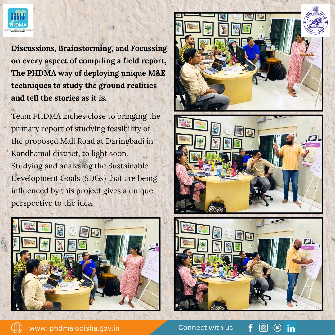 Discussions ✅ Brainstorming ✅ Ground realities✅
Team PHDMA is inching closer to unveiling the primary report on the proposed Mall Road at Daringbadi, Kandhamal—through unique M&amp;E techniques rooted in SDG analysis.
#SustainableDevelopment #GroundTruth #PHDMAInsights #Daringbadi