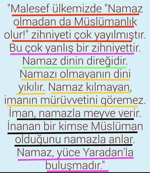 Namaz olmadan Müslümanlık...