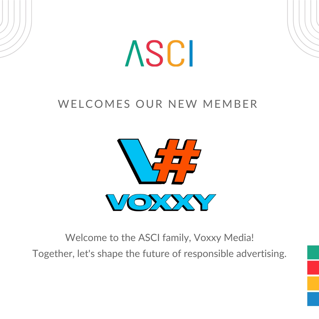 ascionline's tweet image. We welcome @voxxymedia to the ASCI family!

Voxxy Media offers solutions in influencer marketing, strategy, sourcing &amp;amp; execution. We appreciate their support for advertising self-regulation.

For ASCI membership: member@ascionline.in

#ASCIMember #SelfRegulation