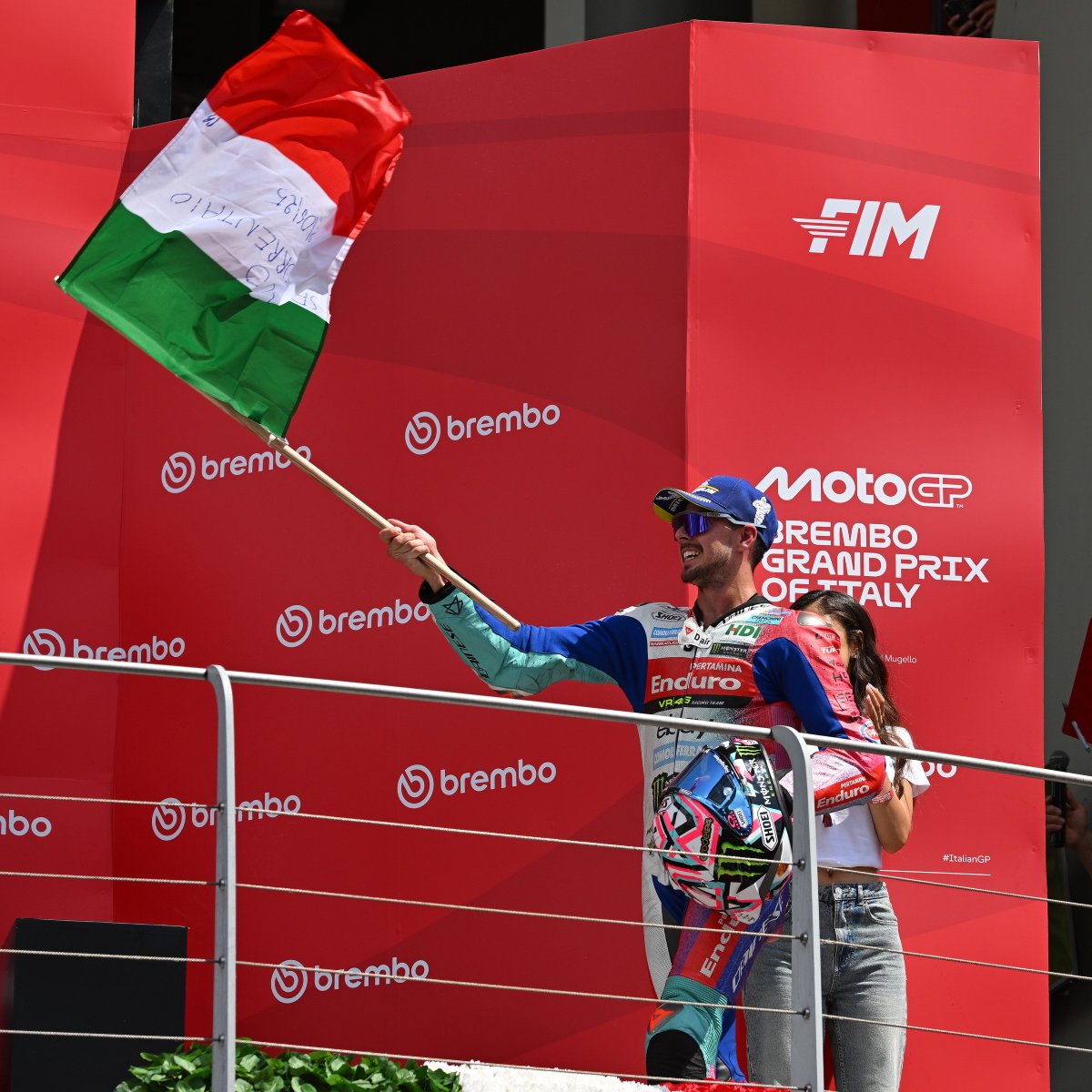 Fabio Di Giannantonio, 26º piloto en podio de Mugello en MotoGP, 9º italiano, para situar al trazado italiano como 4º circuito más laureado en la categoría, batiendo a Motegi, Phillip Island, Barcelona, Sachsenring y Lusail

#ItalianGP 🇮🇹