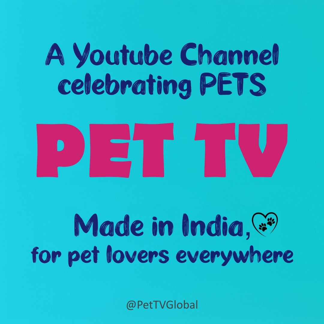 pettvglobal's tweet image. 🎬 Say hello to PET TV!
A brand-new YouTube channel celebrating pets — with weekly hacks, emotional stories, and lots of wagging tails.
🐾 Pet Hacks every Friday
❤️ Pet Tales every Sunday
📺 Launching 1st July
#PetTV #PetLoversIndia #PetCareTips #PetTales #DogCareIndia #CatLove
