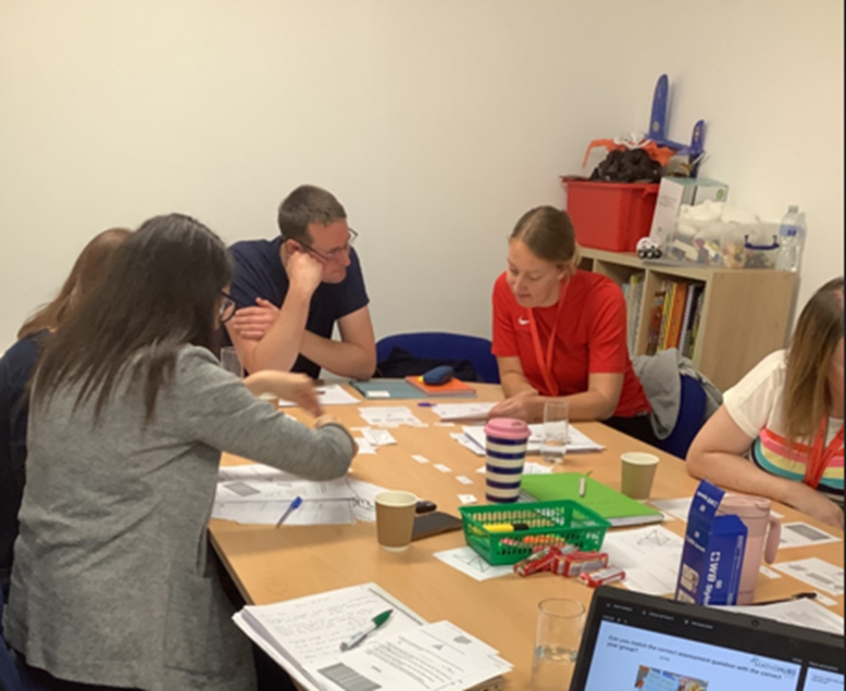 EnigmaMathsHub's tweet photo. In one of our embedding workgroup, we focussed on the progression in Geometry.
Participants spent time discussing and matching the assessment questions to the correct year group, referring to the NC objectives for Geometry.
#makingmathsmatter #mathshub https://t.co/rQS41sUiod