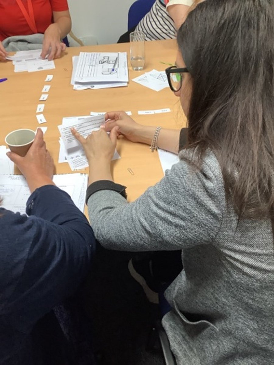 In one of our embedding workgroup, we focussed on the progression in Geometry. 

Participants spent time discussing and matching the assessment questions to the correct year group, referring to the NC objectives for Geometry.

#makingmathsmatter #mathshub
