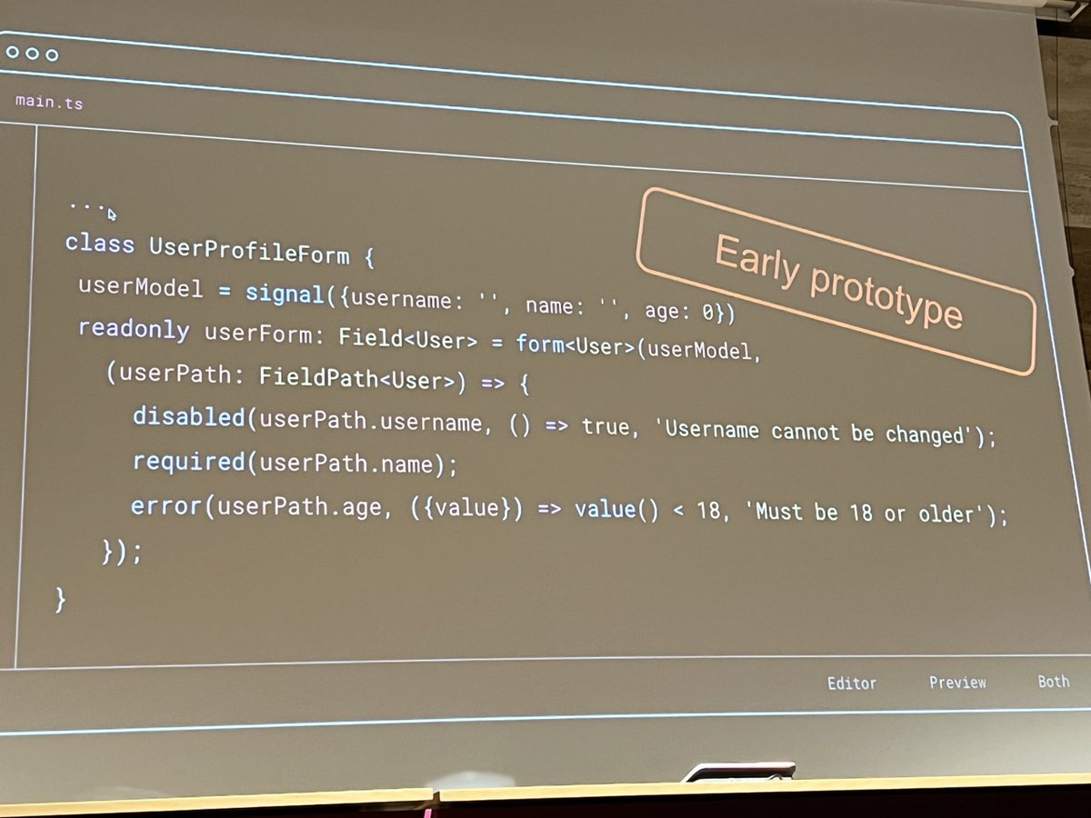 Manfred Steyer (@manfredsteyer) on Twitter photo Last week at <a href="/ngromeconf/">NGRomeConf | JUNE 19,20 2025 - Rome</a>, #Angular's <a href="/mgechev/">Minko Gechev</a> shared an early view to the upcoming new Signal Forms. Last week at <a href="/ngromeconf/">NGRomeConf | JUNE 19,20 2025 - Rome</a>, #Angular's <a href="/mgechev/">Minko Gechev</a> shared an early view to the upcoming new Signal Forms.