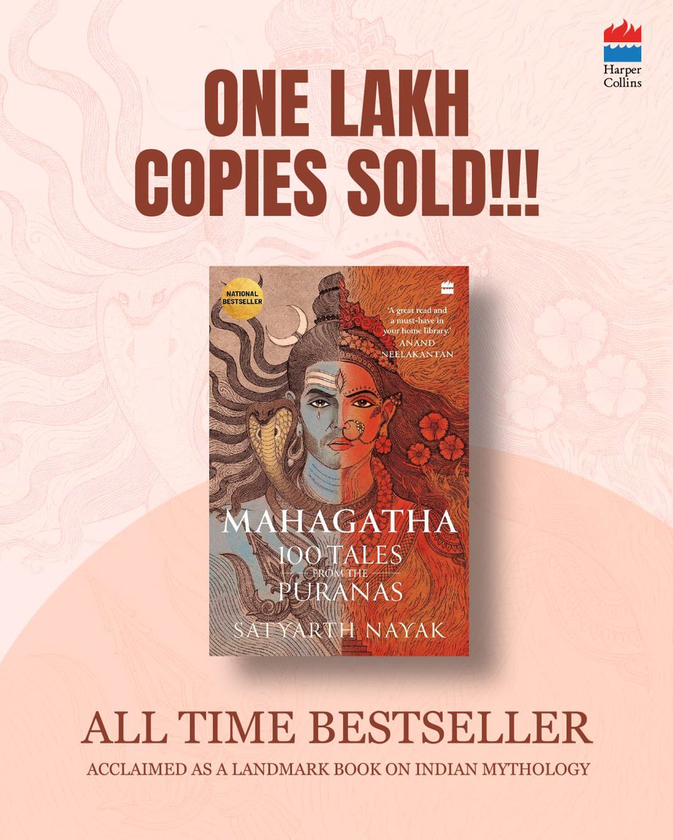 We are thrilled to share that #Mahagatha by <a href="/SatyarthNayak/">Satyarth Nayak</a> has sold one lakh copies! 

This landmark book on Indian mythology explores the minds of gods, demons, and humans alike, offering a deeper understanding of their motivations and choices.
Grab your copy from your nearest