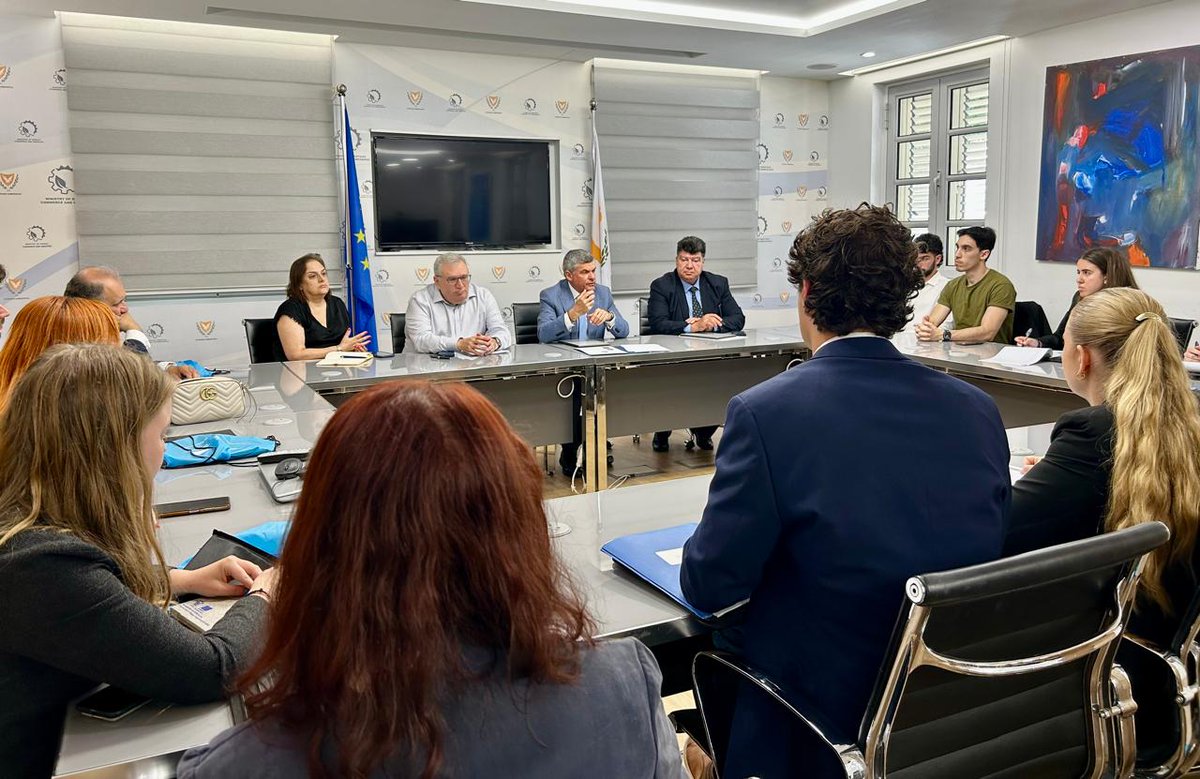 George Papanastasiou (@gepapanastasiou) on Twitter photo Με ιδιαίτερη χαρά συναντήθηκα, στο <a href="/cyMECI/">Υπουργείο Ενέργειας, Εμπορίου και Βιομηχανίας 🇨🇾</a>, με αντιπροσωπεία του <a href="/TheAHIinDC/">American Hellenic Institute</a>. Συζητήσαμε τις ραγδαίες εξελίξεις στην περιοχή μας, ενώ είχα την ευκαιρία να εξηγήσω και τη στρατηγική της #Κύπρου για:
✅προσιτή & πράσινη #ενέργεια
✅άρση #ενεργειακής απομόνωσης
✅#ΕνεργειακήΑσφάλεια Με ιδιαίτερη χαρά συναντήθηκα, στο <a href="/cyMECI/">Υπουργείο Ενέργειας, Εμπορίου και Βιομηχανίας 🇨🇾</a>, με αντιπροσωπεία του <a href="/TheAHIinDC/">American Hellenic Institute</a>. Συζητήσαμε τις ραγδαίες εξελίξεις στην περιοχή μας, ενώ είχα την ευκαιρία να εξηγήσω και τη στρατηγική της #Κύπρου για:
✅προσιτή & πράσινη #ενέργεια
✅άρση #ενεργειακής απομόνωσης
✅#ΕνεργειακήΑσφάλεια