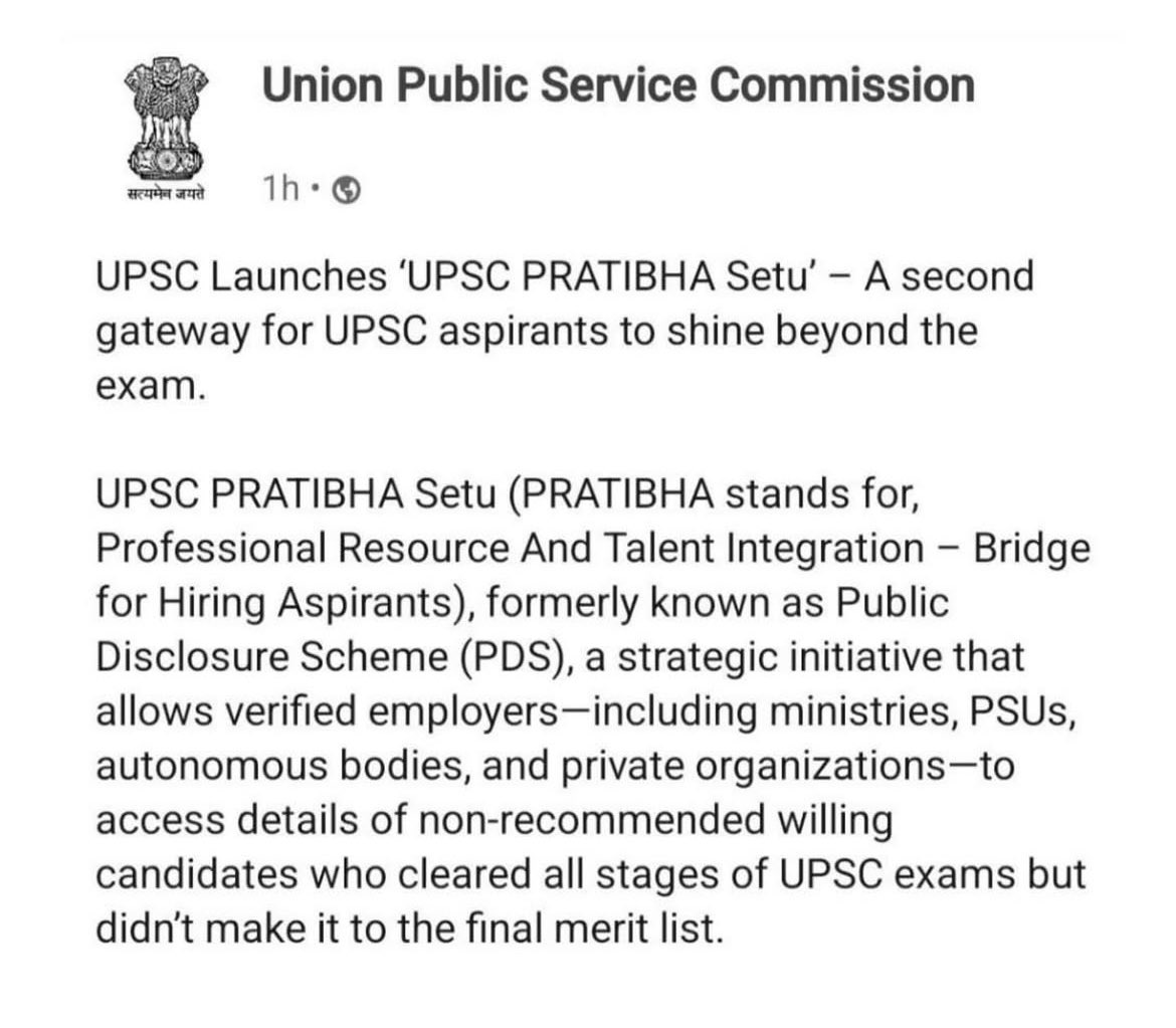 masijeevi's tweet image. वे प्रत्याशी जिनका चयन नहीं हो पता है उनके लिए ये शानदार अवसर है.  एम्प्लॉयर्स विशेषकर निजी क्षेत्र को इस अवसर का लाभ उठाना चाहिए तथा इन प्रत्याशियों को अपने यहाँ नौकरियां देनी चाहिए. #यूपीएससी #UPSCreforms