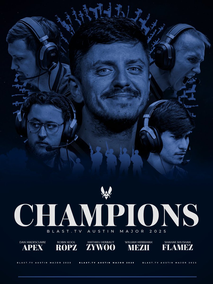 CHAMPIONS - TEAM VITALITY POSTER

Champions of BLAST.TV AUSTIN MAJOR 2025