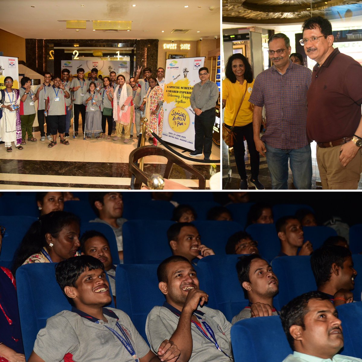 One Screen. Shared Smiles. One Moment.

HP Sampark, the employee volunteering platform of the corporation  hosted a special screening of Sitaare Zameen Par at METRO INOX, Mumbai—just a day after its release. The audience were truly special: 165 guests from five NGOs—children and