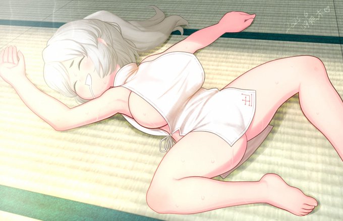 お昼寝してたらいつの間にか陽に焼かれてる布都ちゃん描きました! 