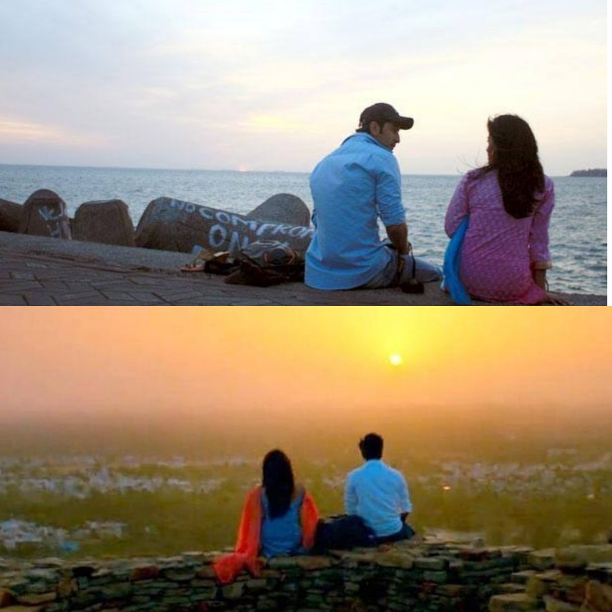 Muskaansinhaa's tweet photo. My favourite genre is Ranbir Kapoor films obsessing over white shirt, pink &amp; blue kurti-dupatta combo and SUNSET ♥️

#RanbirKapoor #DeepikaPadukone #konkanasen #bollywood #movies #marinedrive #sunset #udaipur https://t.co/ZgSP2PbW8o