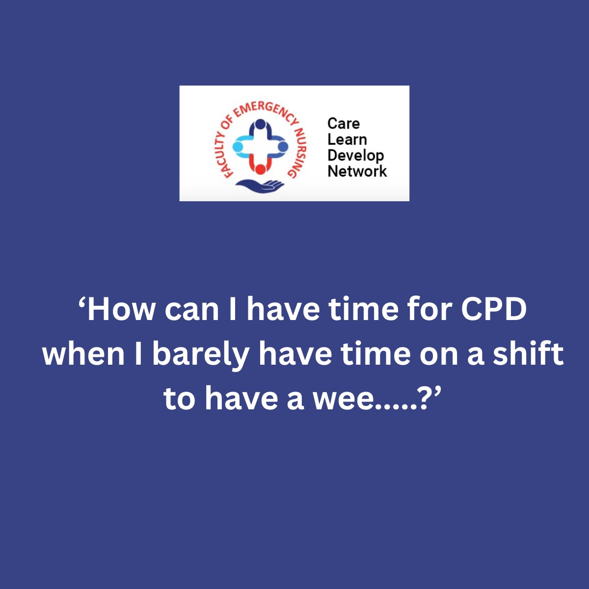 No time for training or CPD? Think about how you CAN fit it into your busy schedule and see benefits for YOUR practice, and YOUR development.... read the first of our short blogs here: fen.uk.com/wp-content/upl… #CPD #nursing #emergencynursing